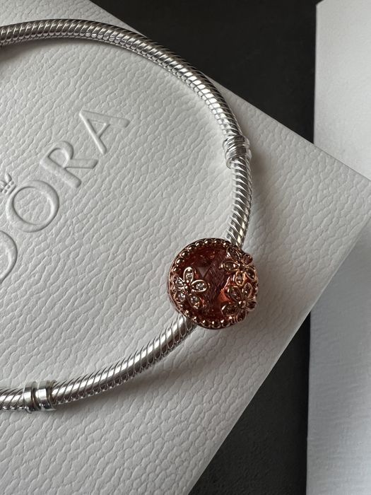 Charms Pandora srebro  925  koralik  pozlacane drzewko   rozowe zloto