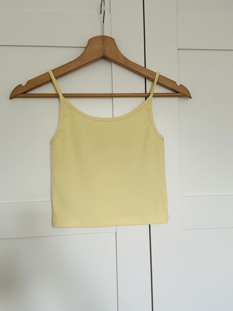 Żółty crop top rozmiar XS