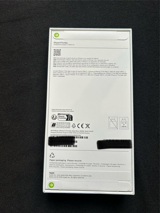 IPhone 17 Pro Max 256 GB Selado
