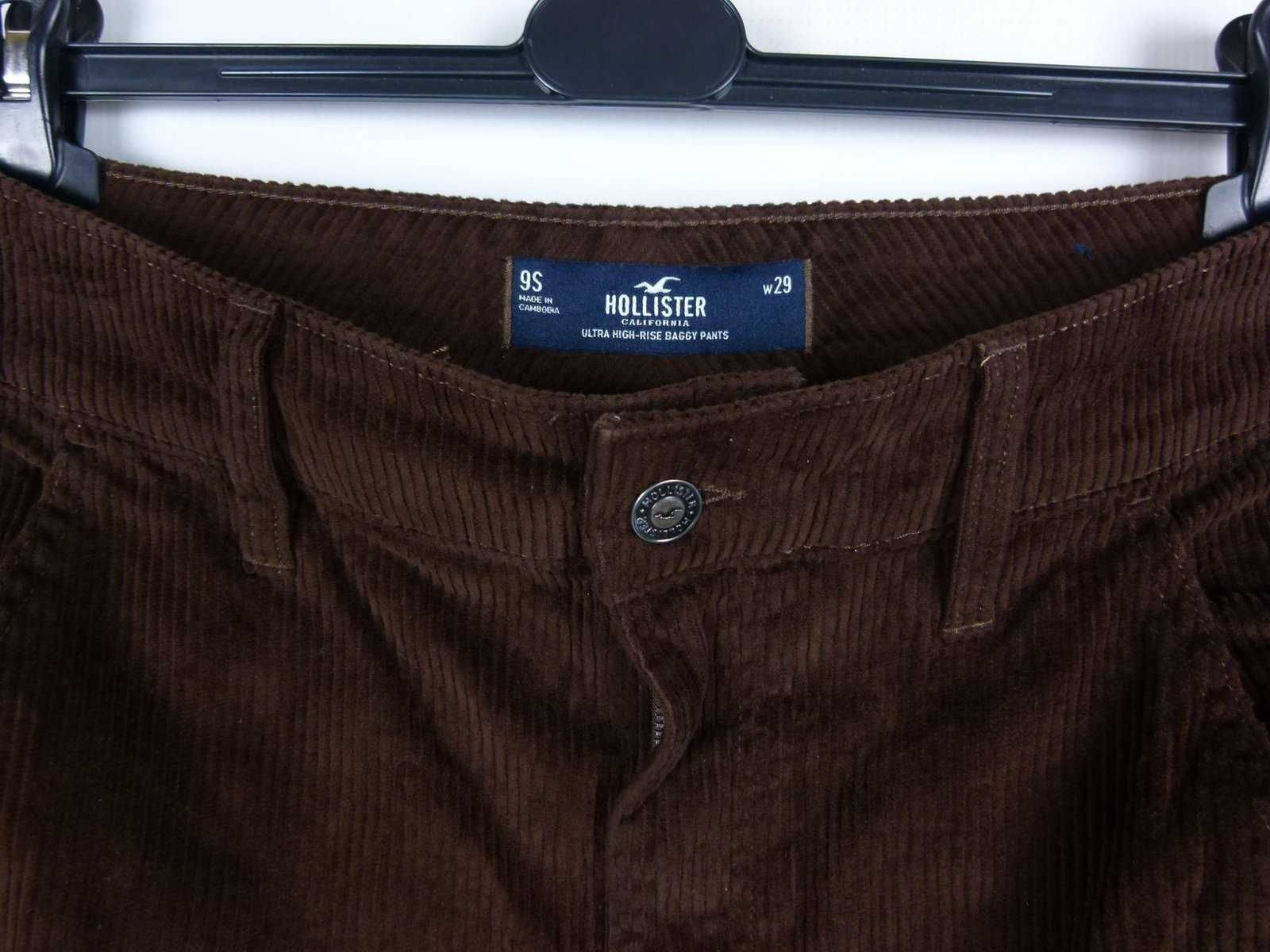 Hollister sztruksowe spodnie cargo bojówki 9S / W 29 - L