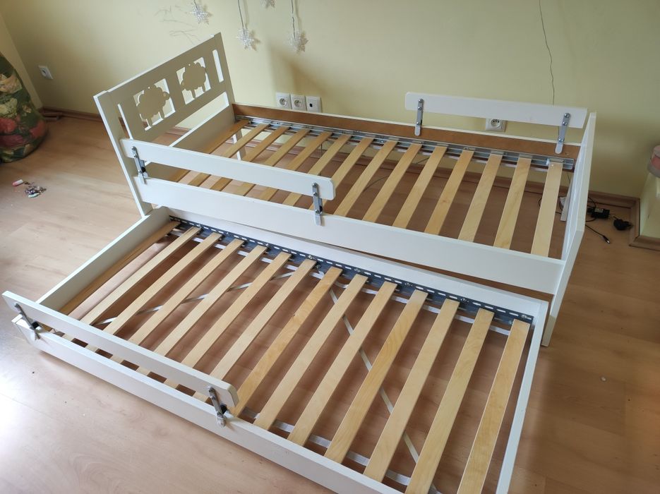 Ikea kritter 70x160 z łóżkiem dolnym. Materace w komplecie