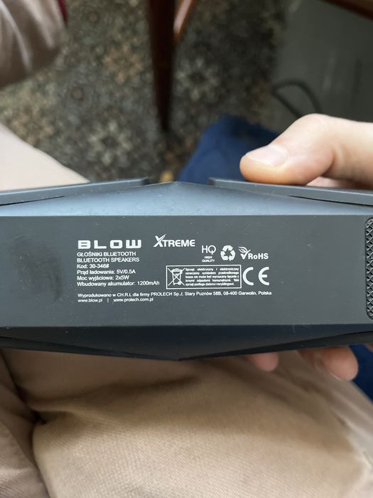 Głośnik przenośny Blutooth 2x5W, akumulator, radio FM