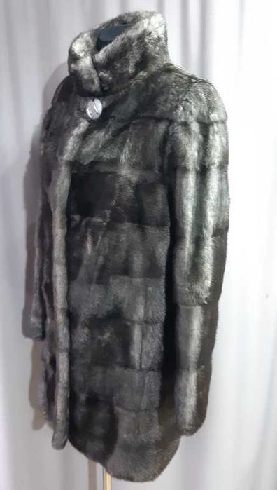 Шуба норковая серая