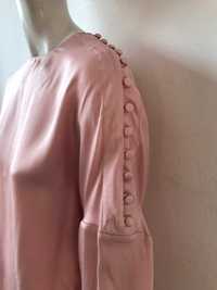 Różowa modalowa wiskozowa bluzka damska H&M 34 6  XS 160 80A vintage