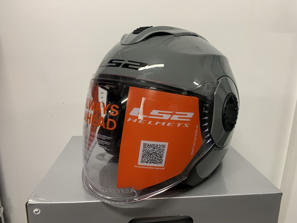 Otwarty Kask motocyklowy LS2 Verso rozmiar S, blenda, szyba