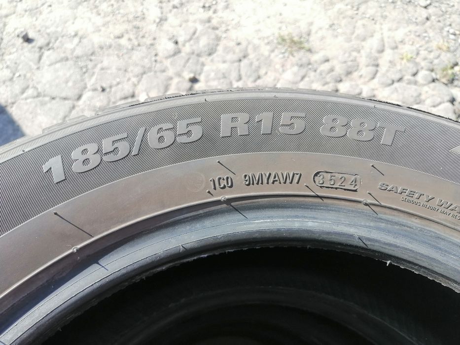 Резина 185/65r15 kumho m+s 8 мм 24 рік