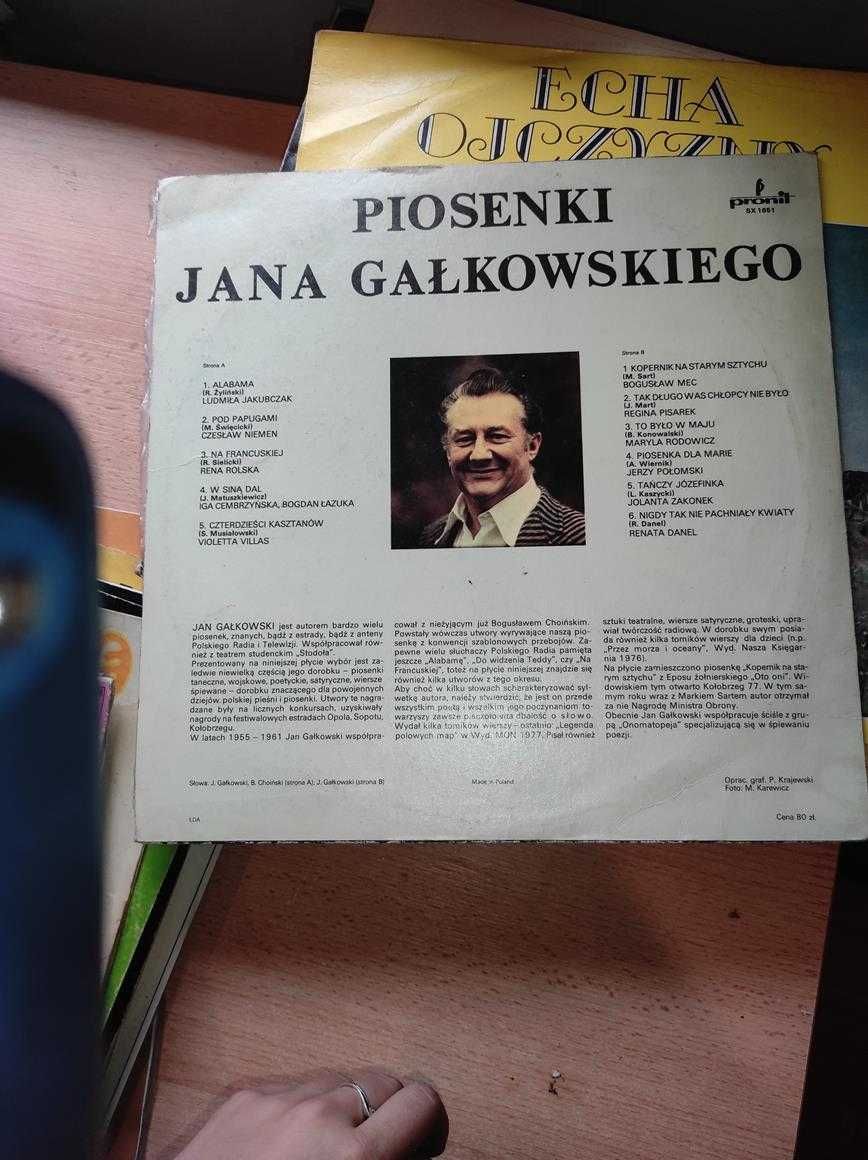 Płyta winylowa winyl piosenki Jana Gałkowskiego