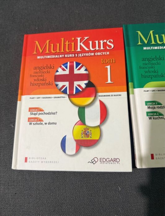 MultiKurs multimedialny kurs 5 języków obcych 2 tomy CD