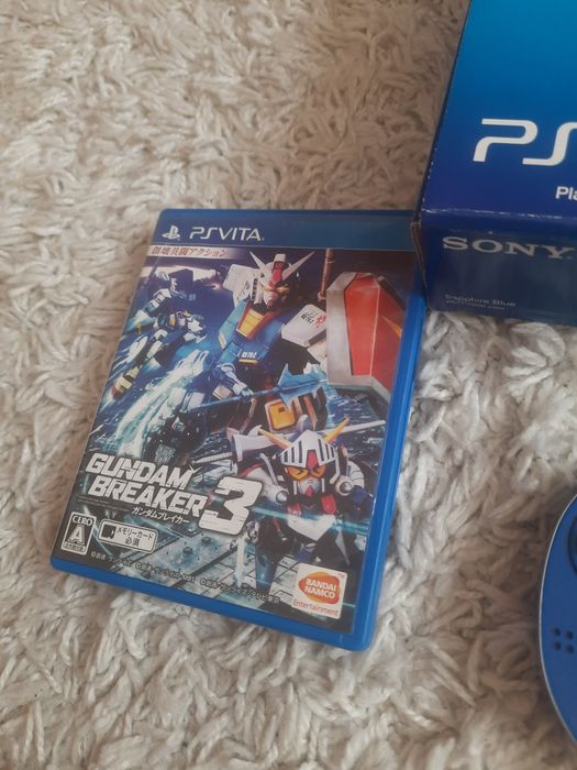 Konsola ps vita fat sapphire blue niebieska oled karta 8gb gundam