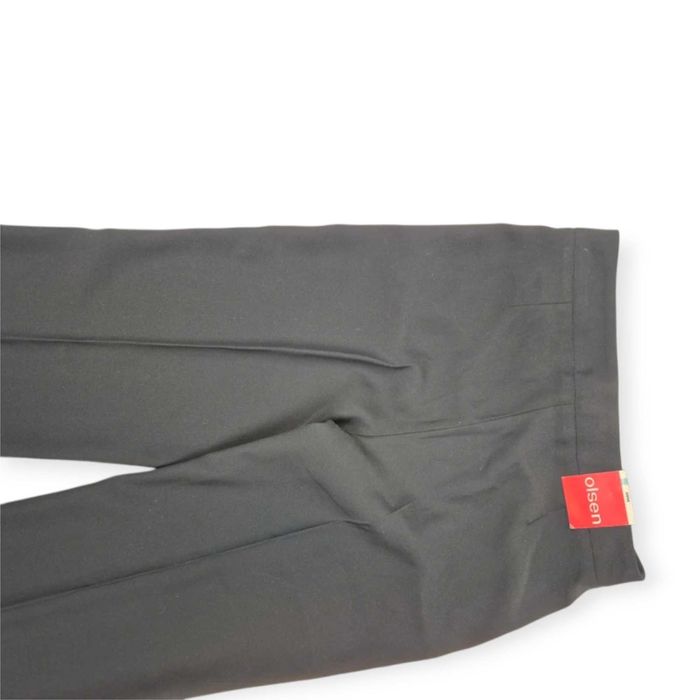 Czarne eleganckie spodnie Olsen 36 S szerokie nogawki nowe