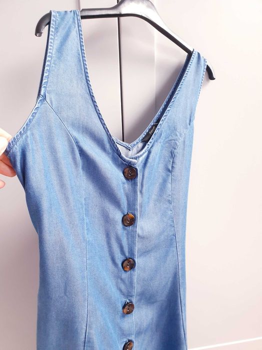 Niebieska dżinsowa sukienka jeans denim 100% lyocell długa 36 Next