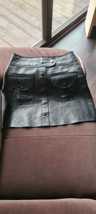 Spódniczka mini Zara rozm. S 36 imitacja skóry vintage