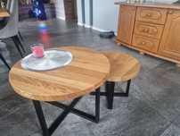 Stolik kawowy okrągły loft Fi60cm