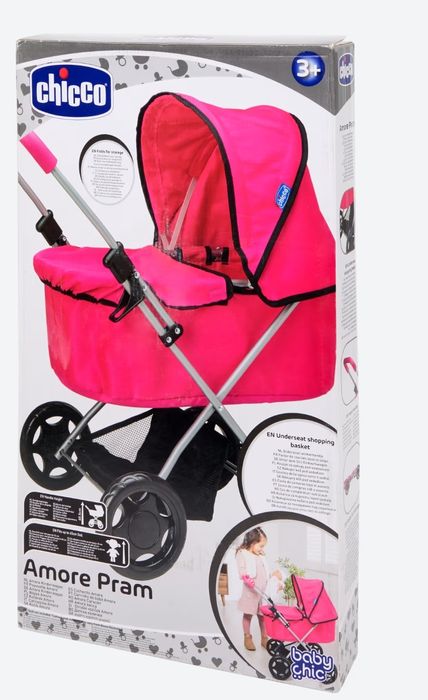 Візок для ляльки Chicco Amore  Pram Рожева