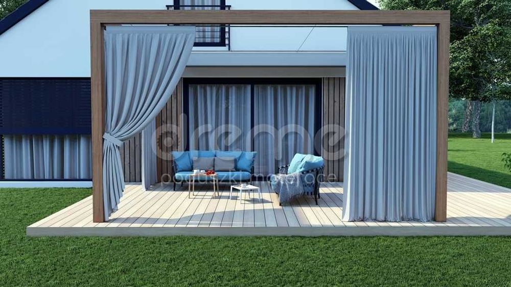 Zasłony ogrodowe na wymiar wodoodporne szelki tunel taras zasłona