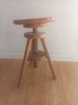 Stary stołek studyjny vintage Taboret loft