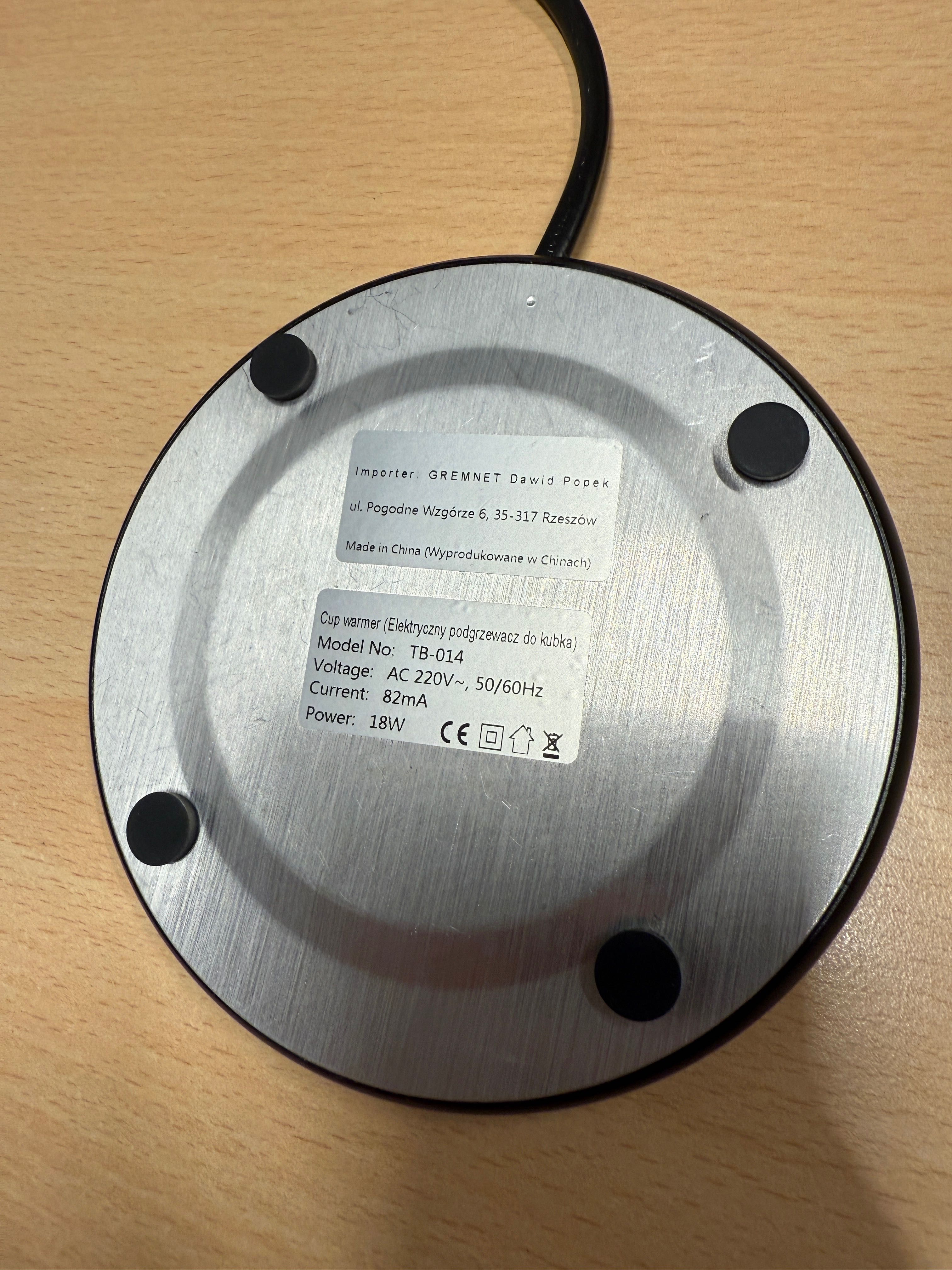 Podgrzewacz do kubka Warmener 2.0, Dotykowy, LED, Autowyłączanie, 60°C