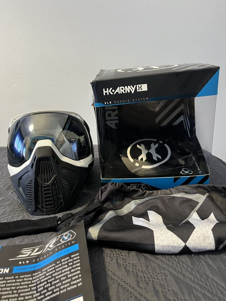 Mascara de Paintball HK SLR White Google - Trooper Lentes pretas