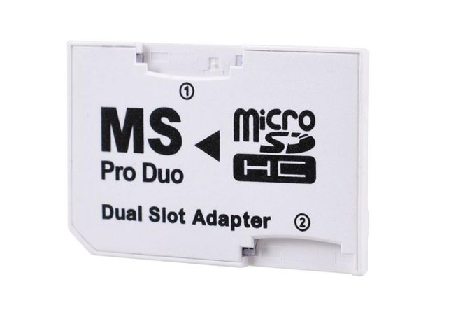 PSP - Adaptador MicroSD para MemoryStick Duplo + Caixa - NOVO