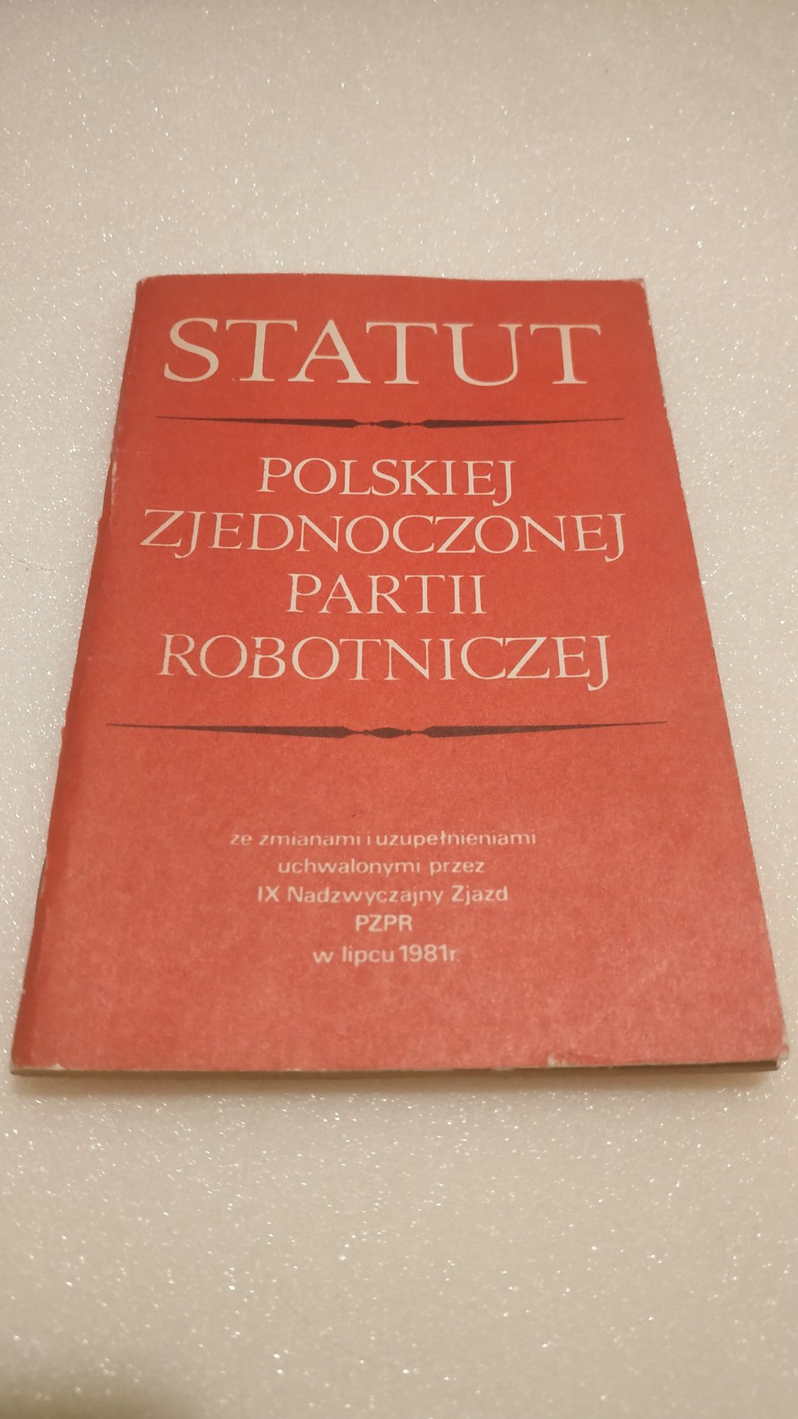 Statut Polskiej Zjednoczonej Partii Robotniczej 1982