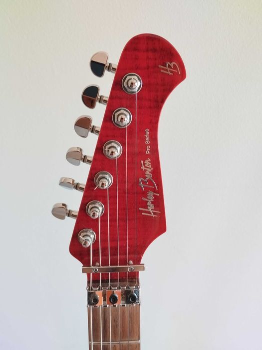 Guitarra elétrica Harley Benton Fusion-III HH FR EB FC com saco.