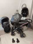 Wozek 3w1 junama diamond fluo 05 grafitowy ekoskóra wysyłka +cybex