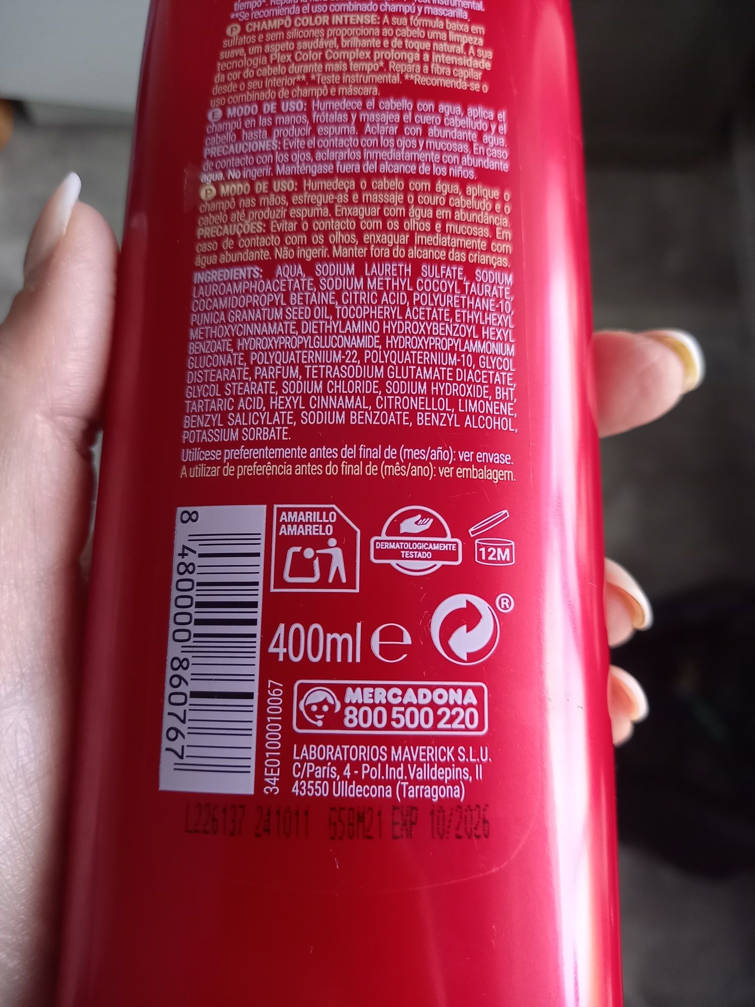 Nowy szampon color intense do farbowanych deliplus 400 ml