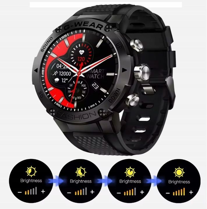 Zegarek Smartwatch Sportowy Rozmowy Męski Damski Polskie Menu Czarny