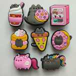 Przypinki do butów crocs prezent basen PUSHEEN kot szary syrenka pin