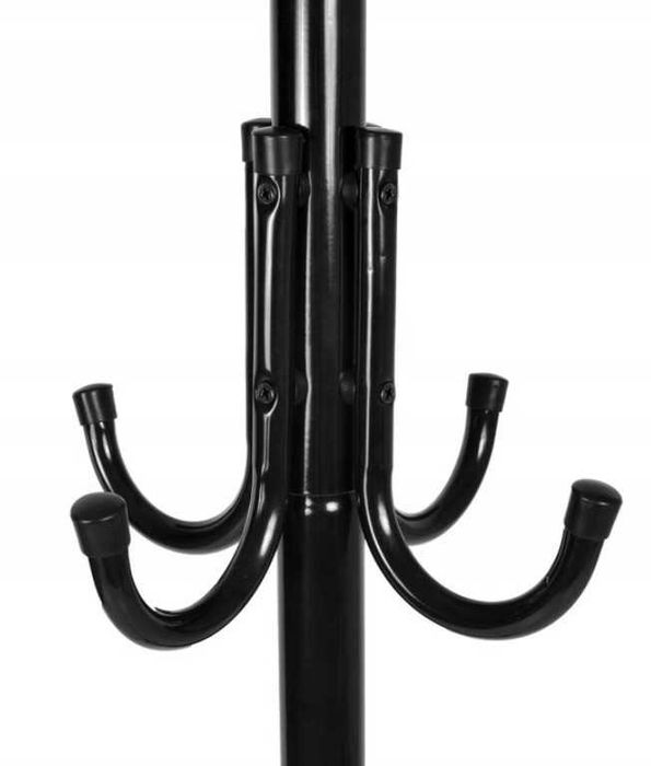 Wieszak Stojak Podłogowy na Odzież Ubrania Stojący Loft Czarny 173cm