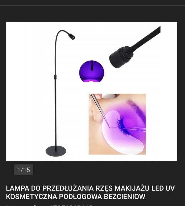 Lampa uv i stół do rzes