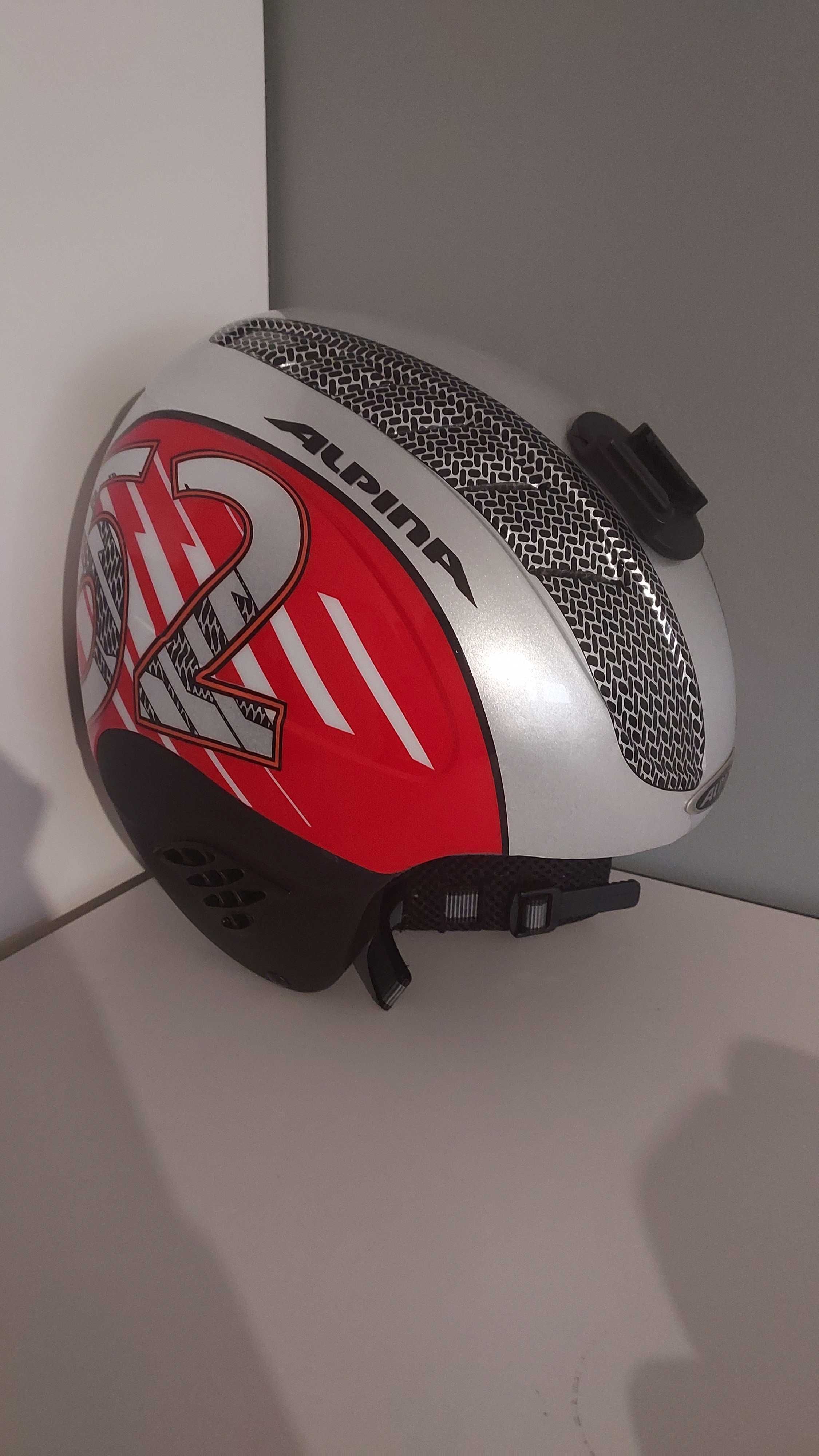 kask alpina junior 54 / 58 i gogle blizzard