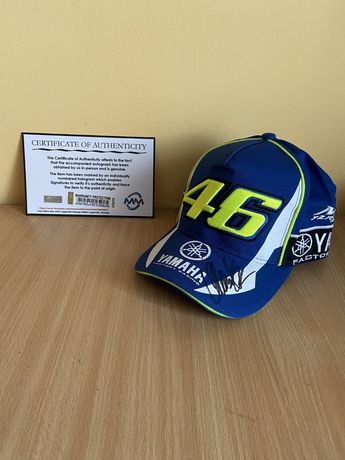 Valentino Rossi czapka oryginalny autograf Certyfikat COA