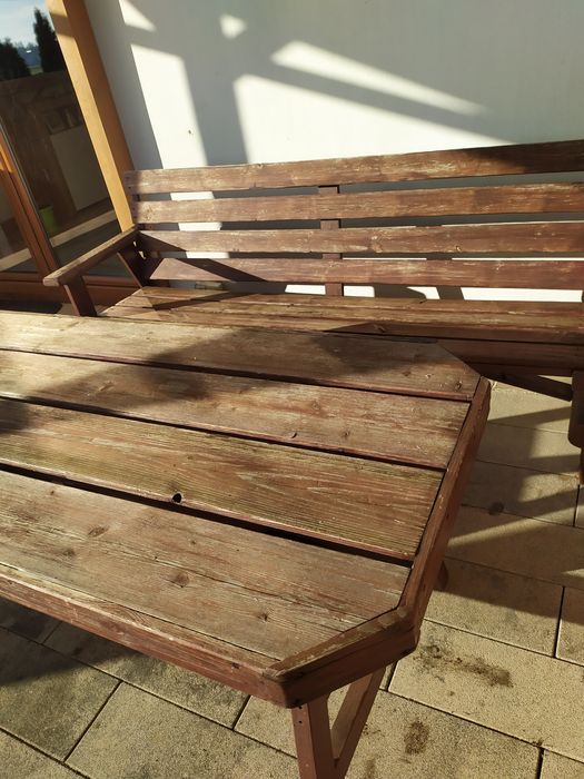 Meble ogrodowe ławka i stół