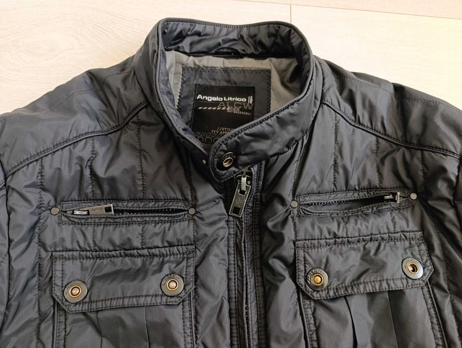 Czarna męska kurtka L pikowana