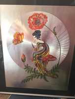 Quadro em tons vermelhos