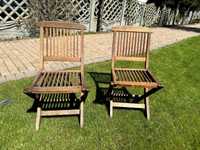 Składane drewniane krzesła ogrodowe (6 szt.)