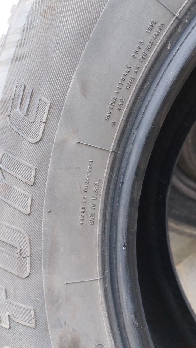 Opony Bridgestone używane 255x70 r18