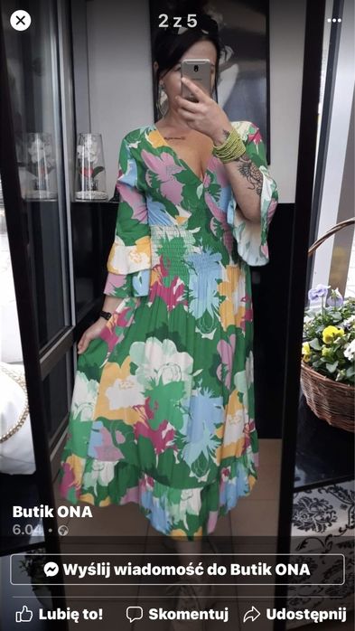 Sukienka długa kolorowa