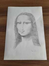 Mona Lisa rysunek ołówek A4