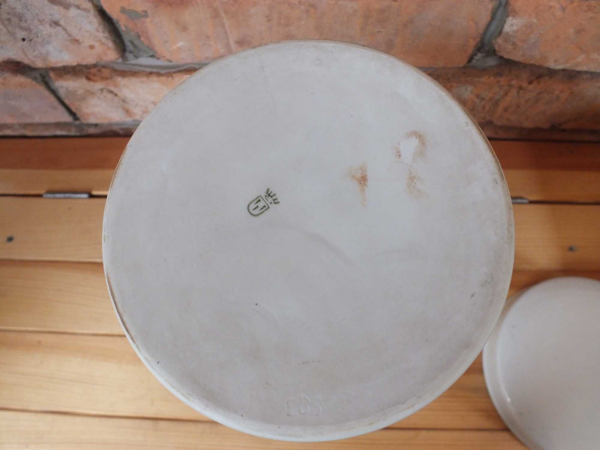 Pojemnik apteczny ceramiczny KONIEC XIX w DUŻY  Biała WAZELINA B41/012
