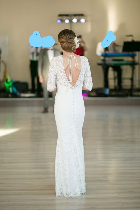 Suknia ślubna z trenem