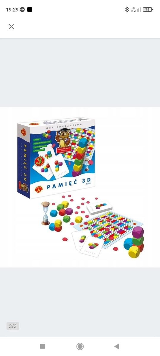 Gra edukacyjna "Pamięć 3 D Maxi "