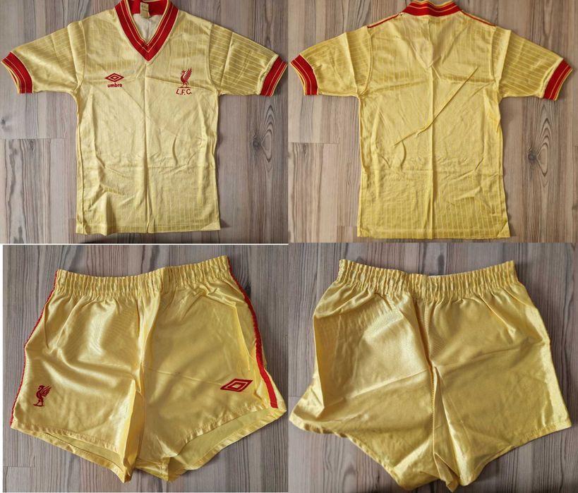 1981/82 Liverpool LFC zestaw wyjazdowy, koszulka, spodenki VINTAGE