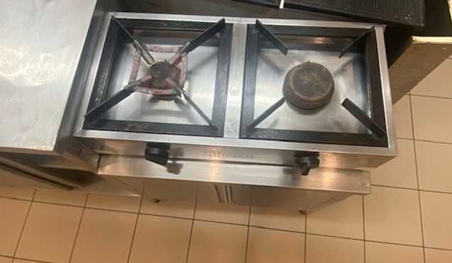 Bancada em INOX para 2 fogões industriais de 2 bicos  80/100