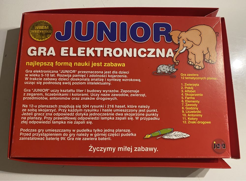 Junior gra elektroniczna. Wiem wszystko. Jawa