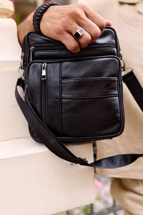 listonoszka męska ze skóry naturalnej - rovicky