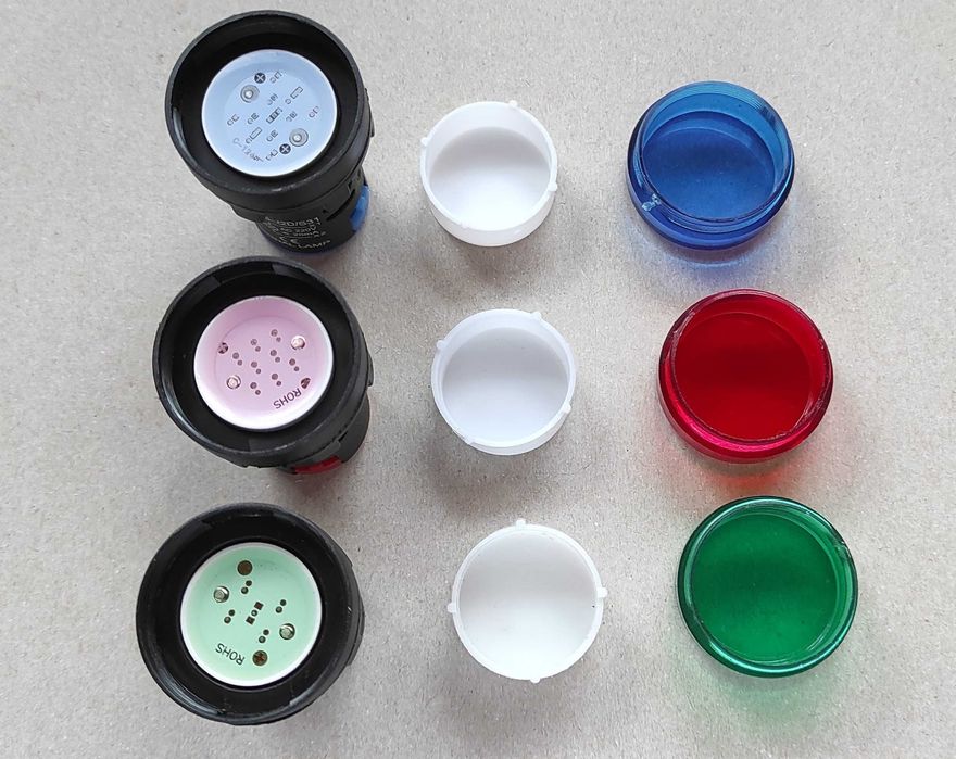 Lampka kontrolka sygnalizacyjna LED 12V / 230V 22mm ZIELONA