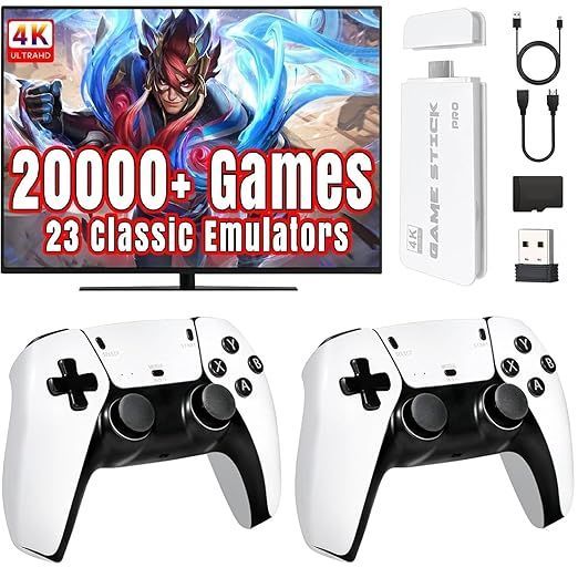 Konsola Retro TV Gra Telewizyjna HDMI 2 pady 20000 Gier MENU PL 64G