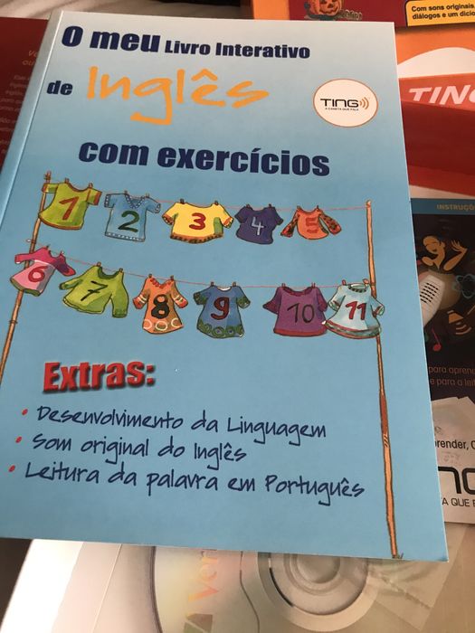 O livro interativo de Inglês, com sons originais, jogos, dialogos e um